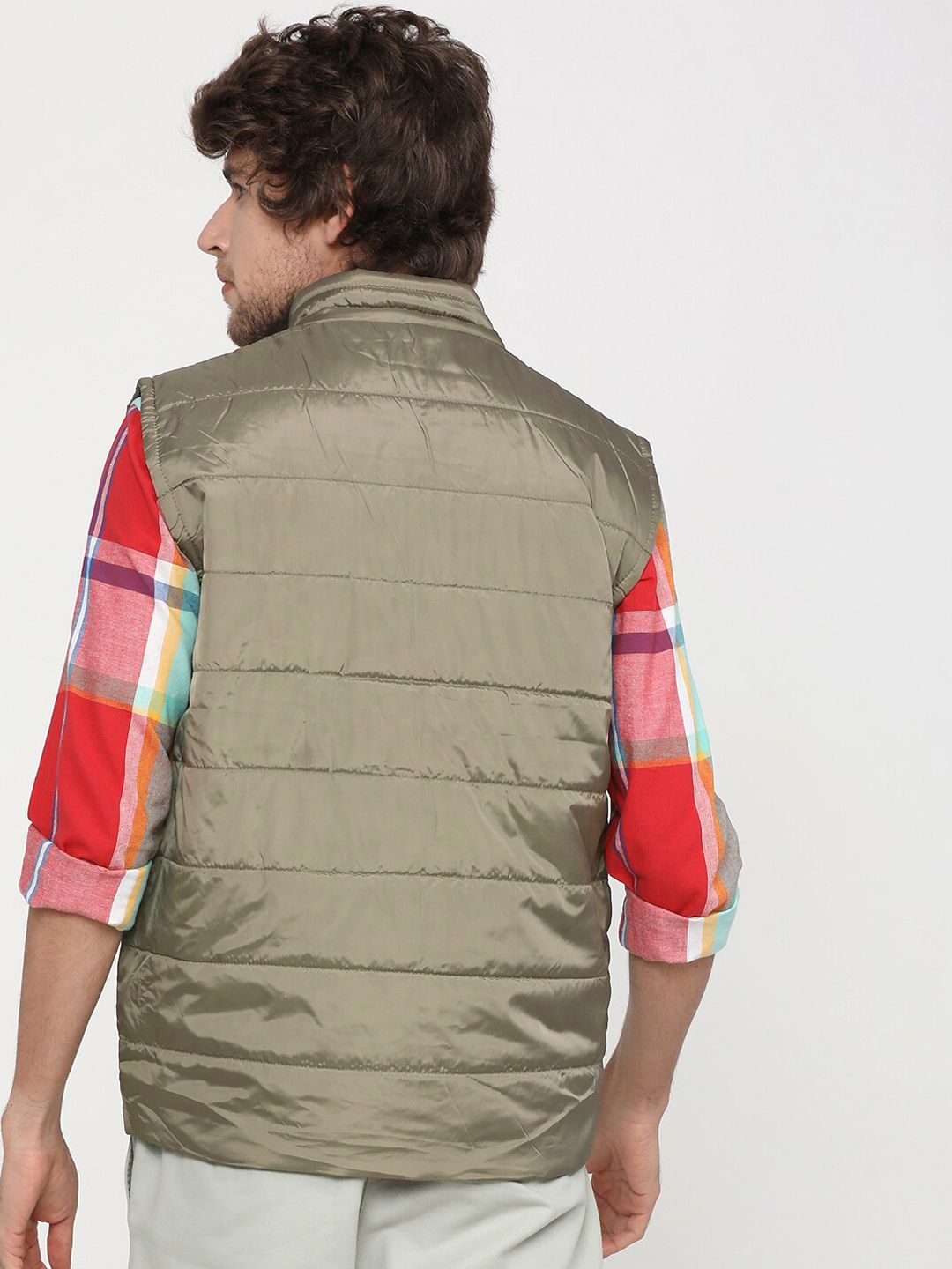 HIGHLANDER Men Brown Checked Padded Jacket