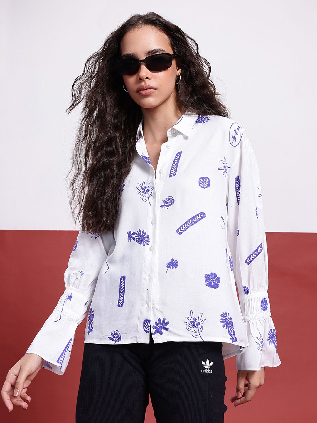 DressBerry Indie Printed Shirt Style Top