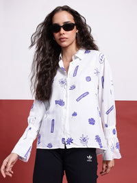 DressBerry Indie Printed Shirt Style Top