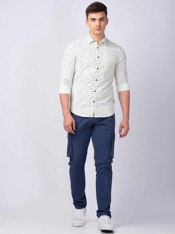 SPYKAR Men Classic Slim Fit Printed Casual Cotton Shirt