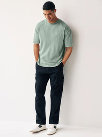 Urbano Fashion Men Solid Round Neck Cotton Oversized T-shirt