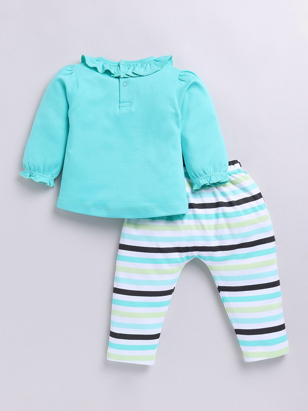 Moms Love Girls Girls Cotton Pure Printed Sleeves Sleeves atas dengan seluar