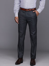 Raymond Men Striped Slim Fit Trousers