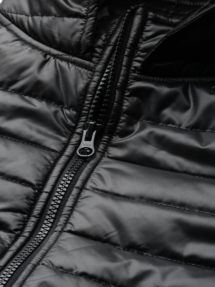 SASSAFRAS Women Black Solid Cropped Puffer Jacket