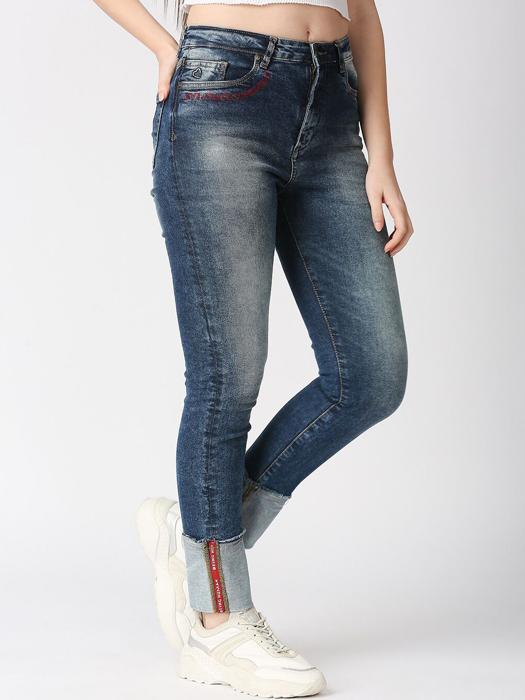 Being Human Women Heavy Fade Jeans