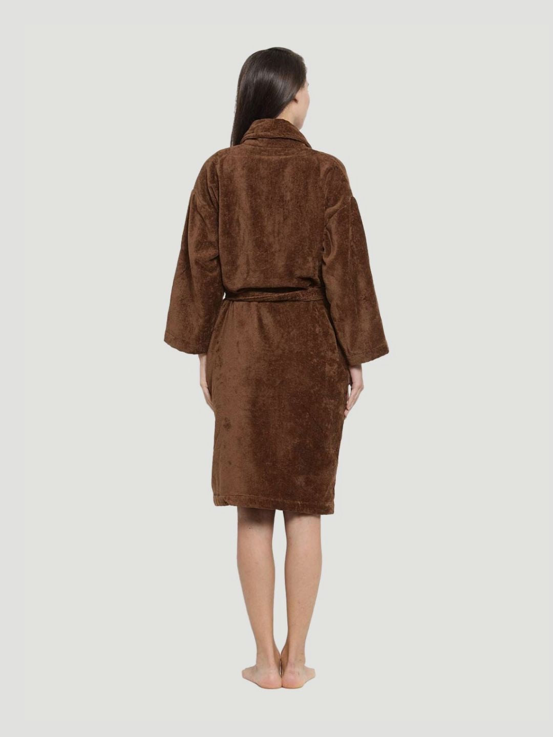MYTRIDENT Women Brown  Cotton Bath Robe With 2 Front Pockets