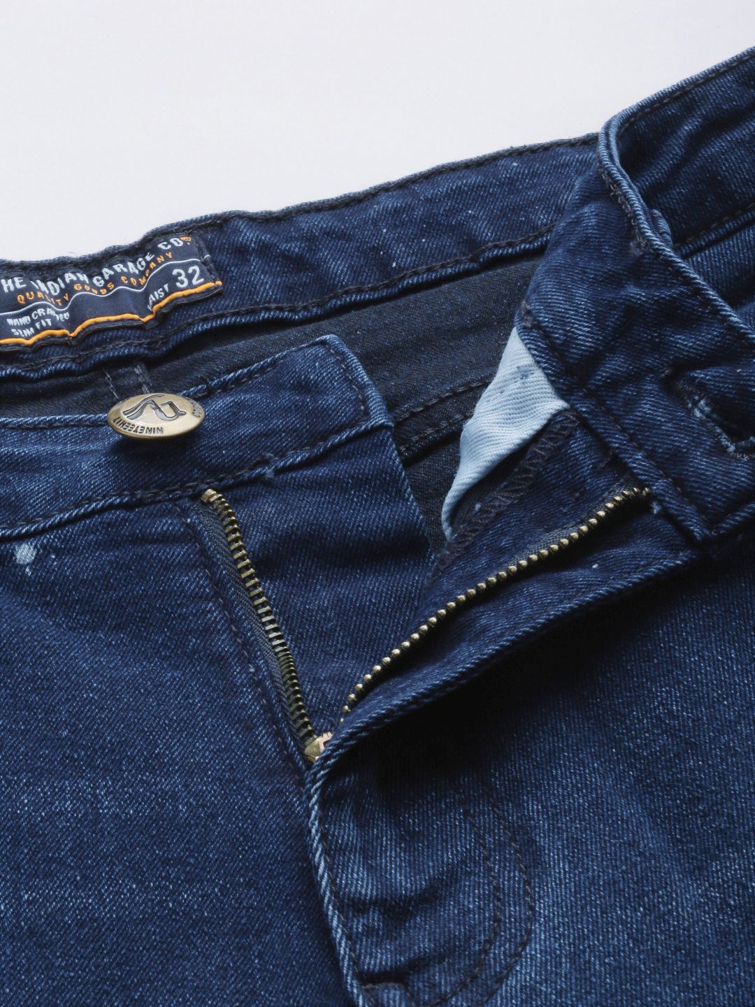 The Indian Garage Co Men Highly Distressed Light Fade Stretchable Jeans