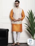 SOJANYA Floral Printed Regular Kurta & Churidar With Nehru Jacket
