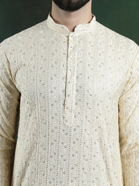 SOJANYA LUXE Floral Embroidered Regular Thread Work Kurta with Pyjamas