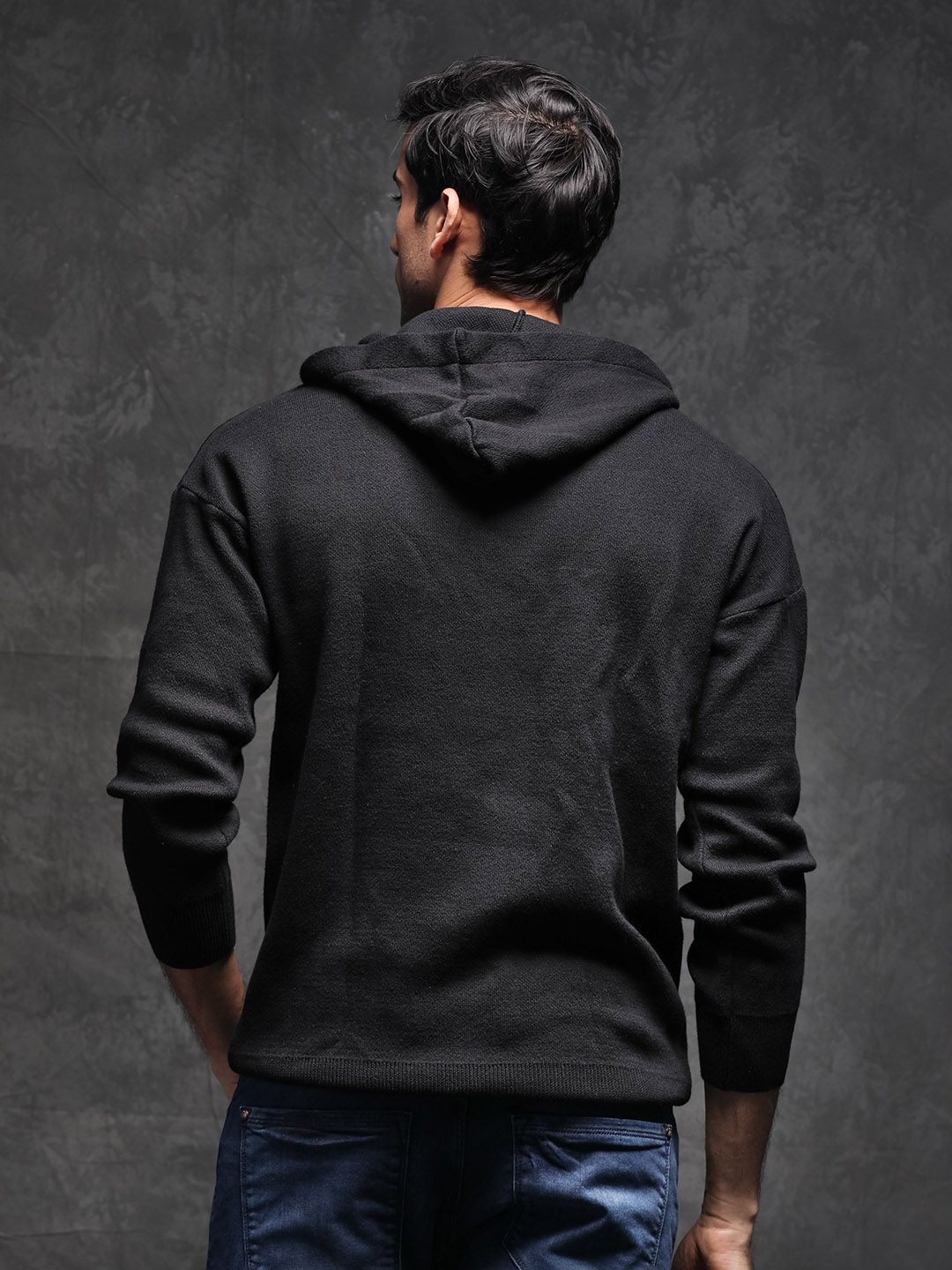 RARE RABBIT Men Zarr Slim Fit Hooded Sweatshirt
