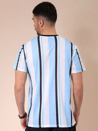 The Indian Garage Co Men Striped Round Neck Slim Fit T-shirt