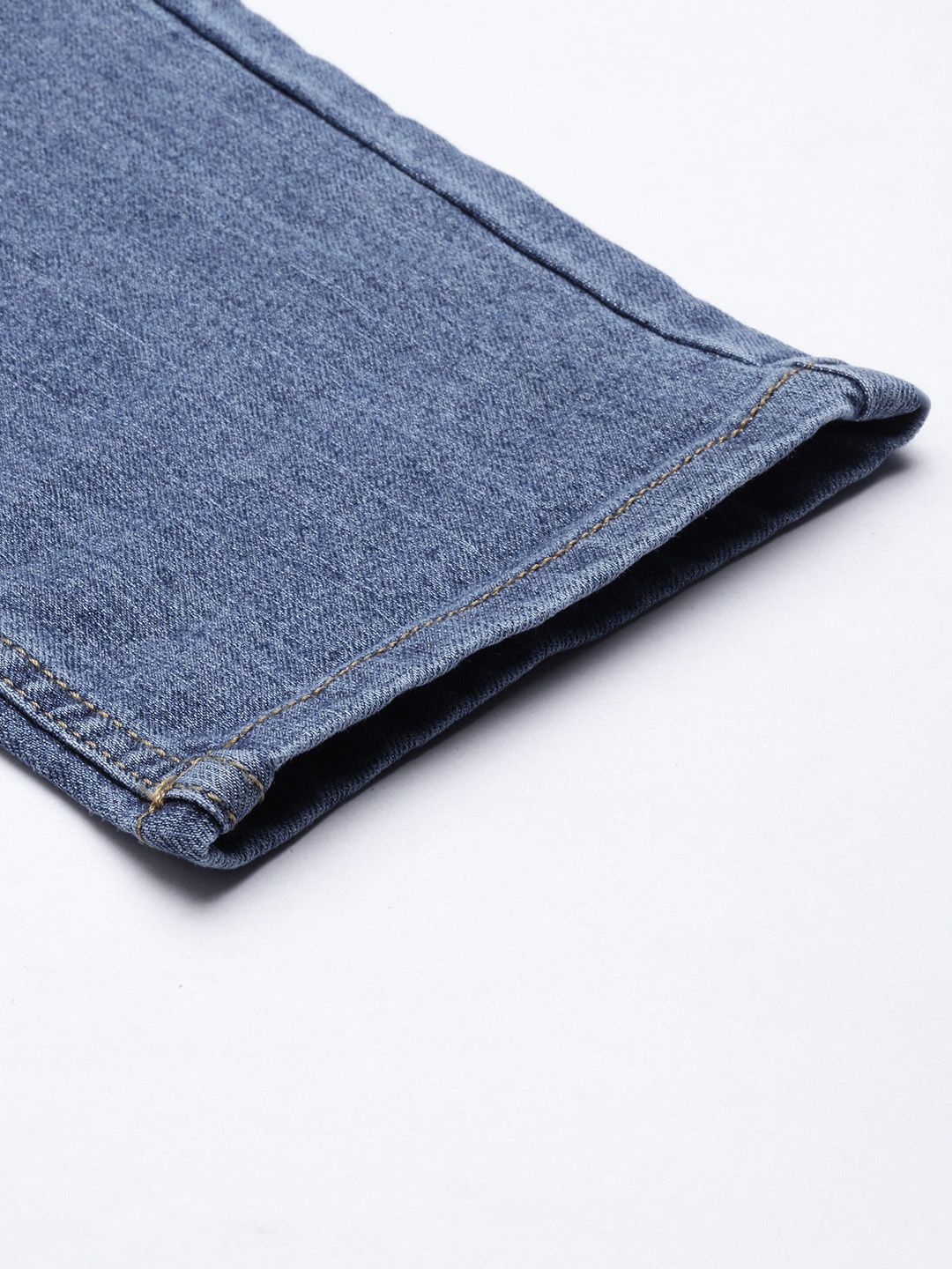 The Indian Garage Co Men Blue Slim Fit Mildly Distressed Stretchable Jeans