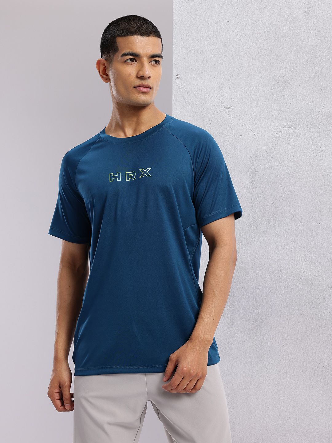 HRX by Hrithik Roshan Brand Logo Printed Rapid-Dry Training T-shirt