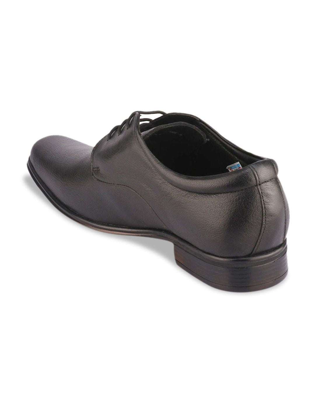 Red Chief Men Black Solid Leather Formal Derbys