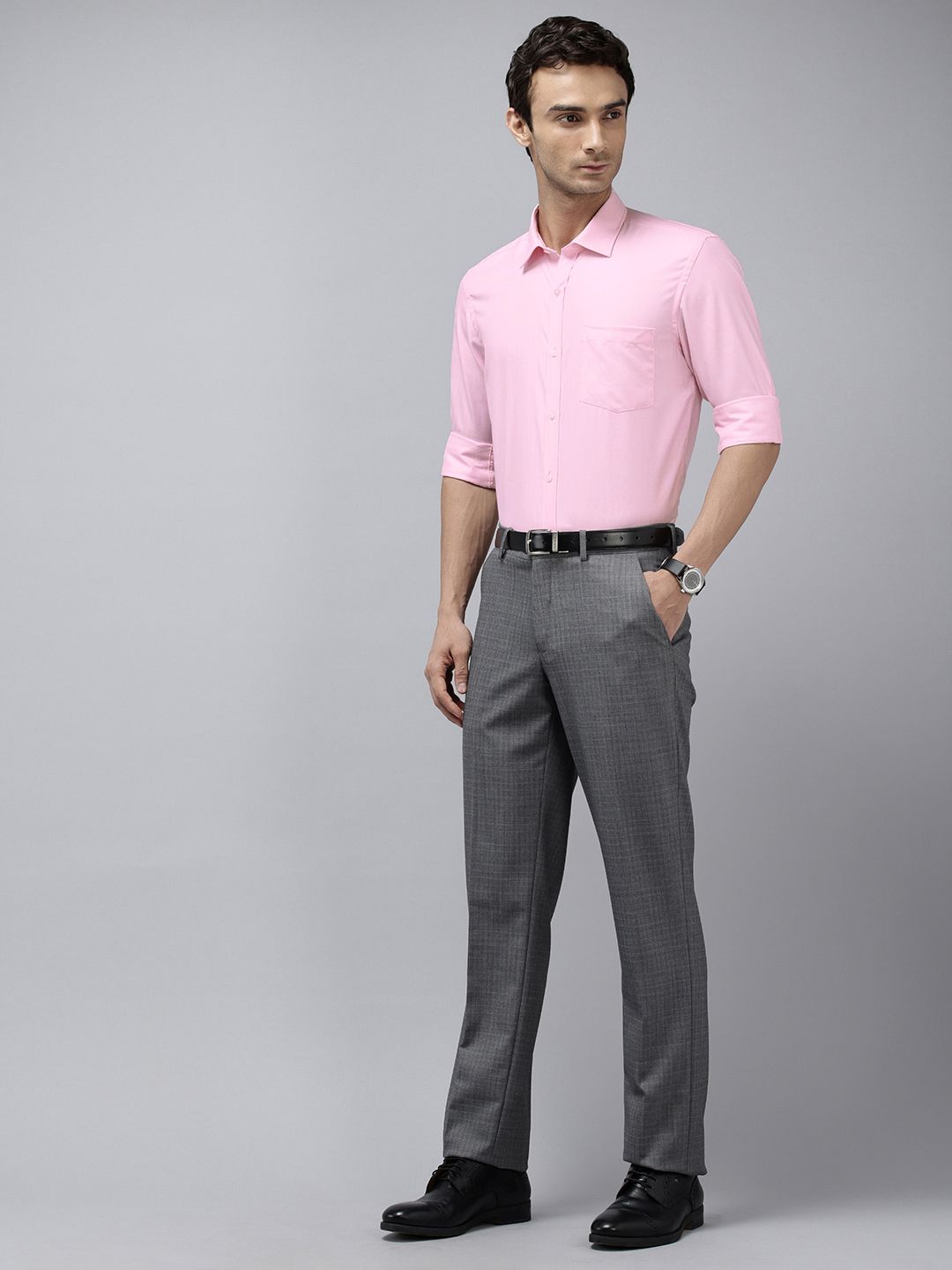 Park Avenue Slim Fit Textured Formal Shirt