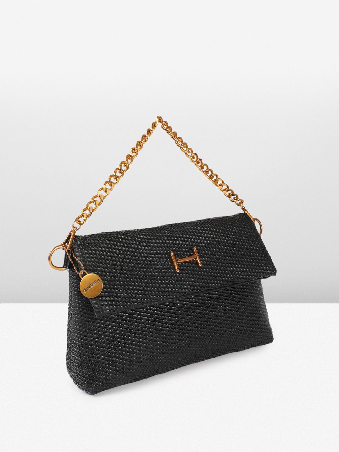 DressBerry Textured Structured Handheld Bag