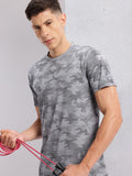 HRX by Hrithik Roshan Rapid-Dry Camouflage Print Training T-shirt