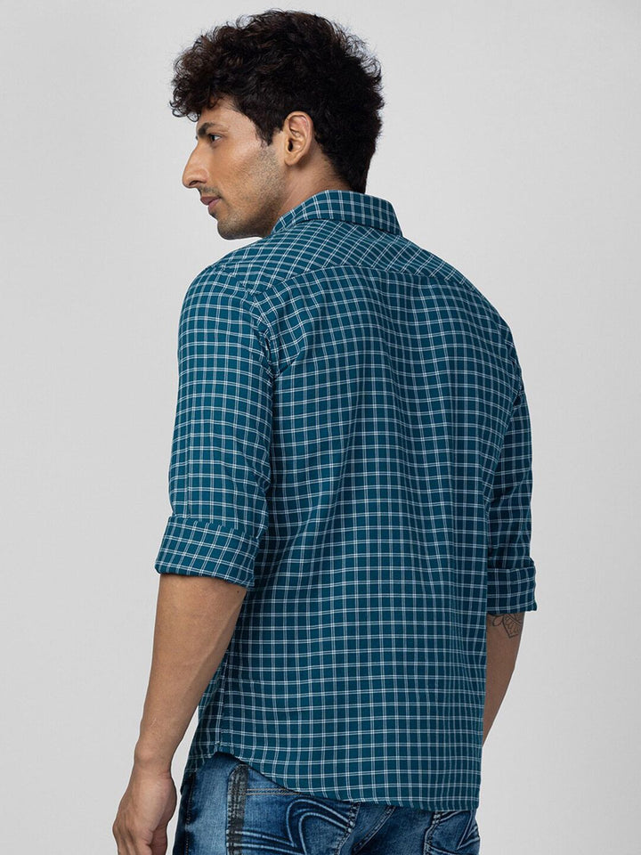 SPYKAR Men Slim Fit Checked Casual Cotton Shirt