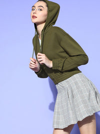 Berrylush Women  Olive Solid Glam Game Jacket