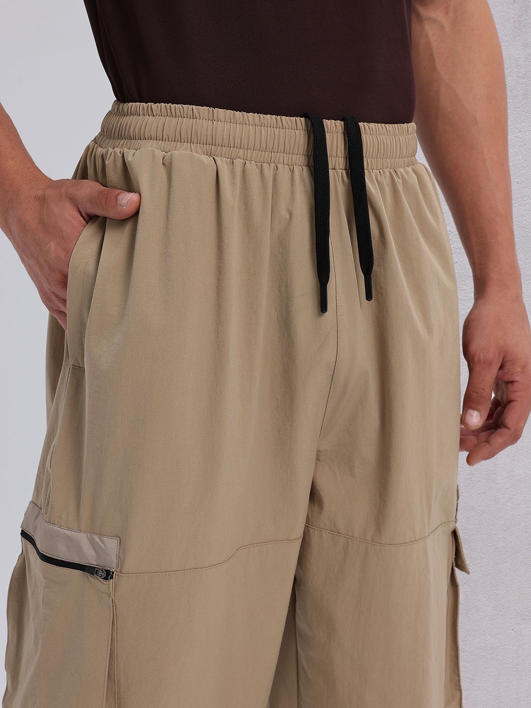 HRX by Hrithik Roshan Men Panelled Mid-Rise Lifestyle Cargo Style Joggers