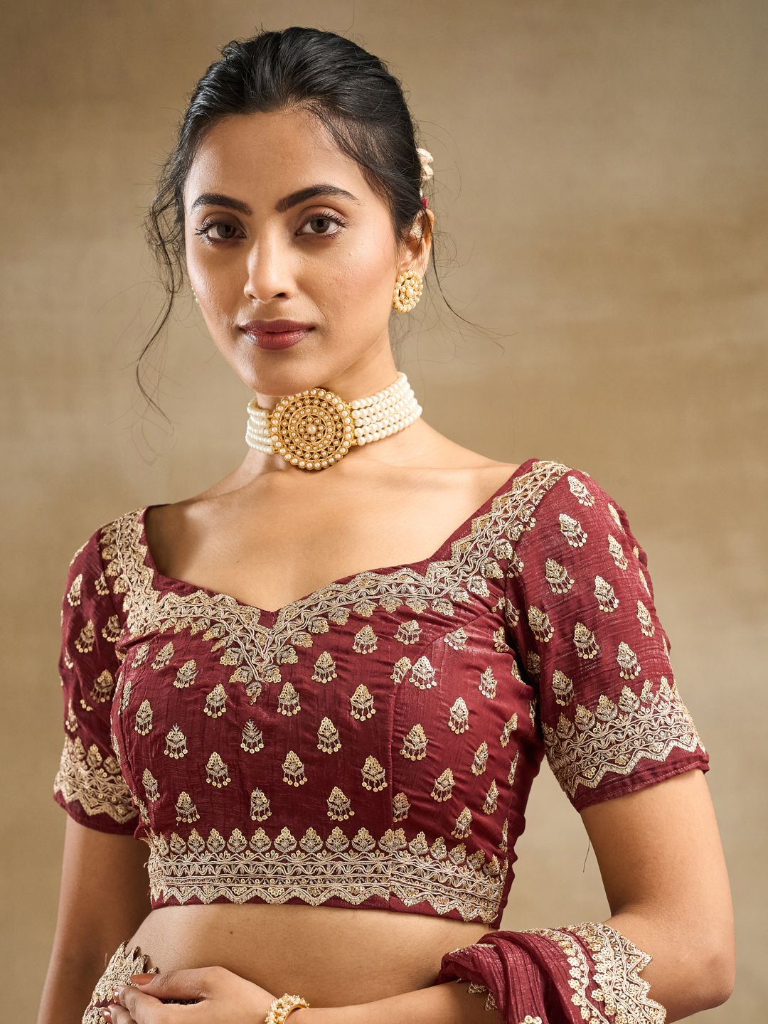 kasee Floral Embroidered Pure Silk Saree