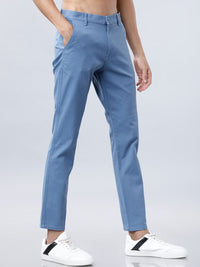HIGHLANDER Men Blue Slim Fit Solid Chinos