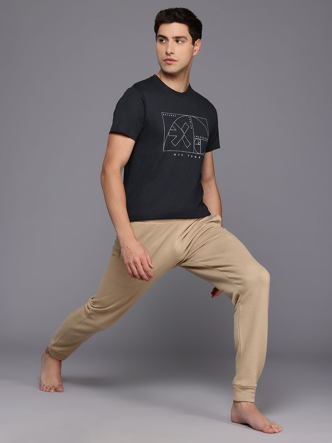HRX by Hrithik Roshan Printed Pure Cotton Yoga T-shirt