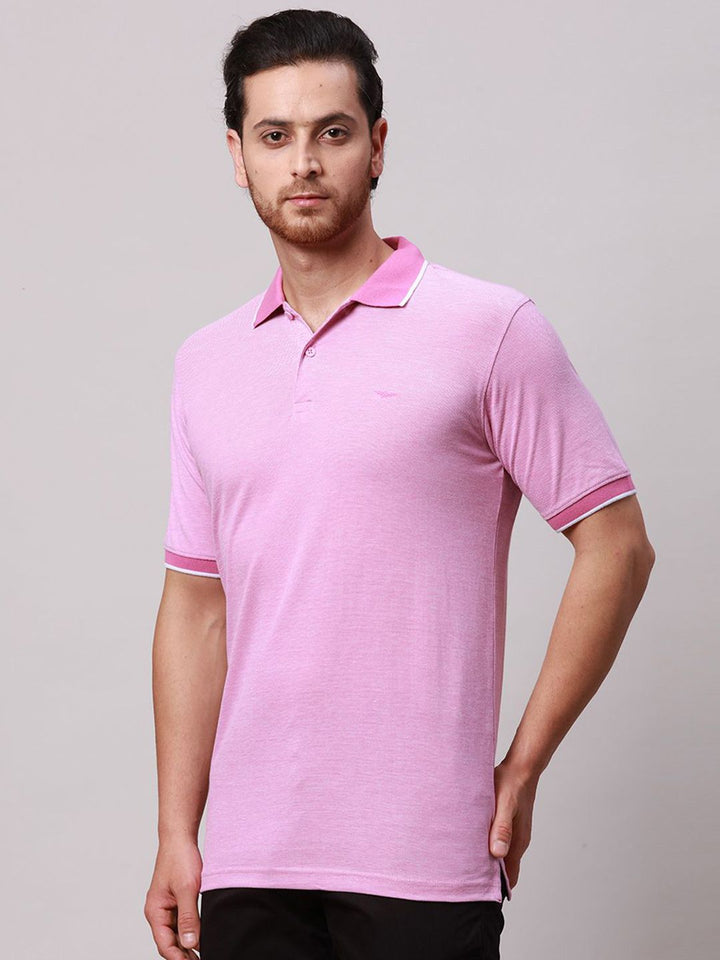 Park Avenue Men Polo Collar Pockets Slim Fit T-shirt