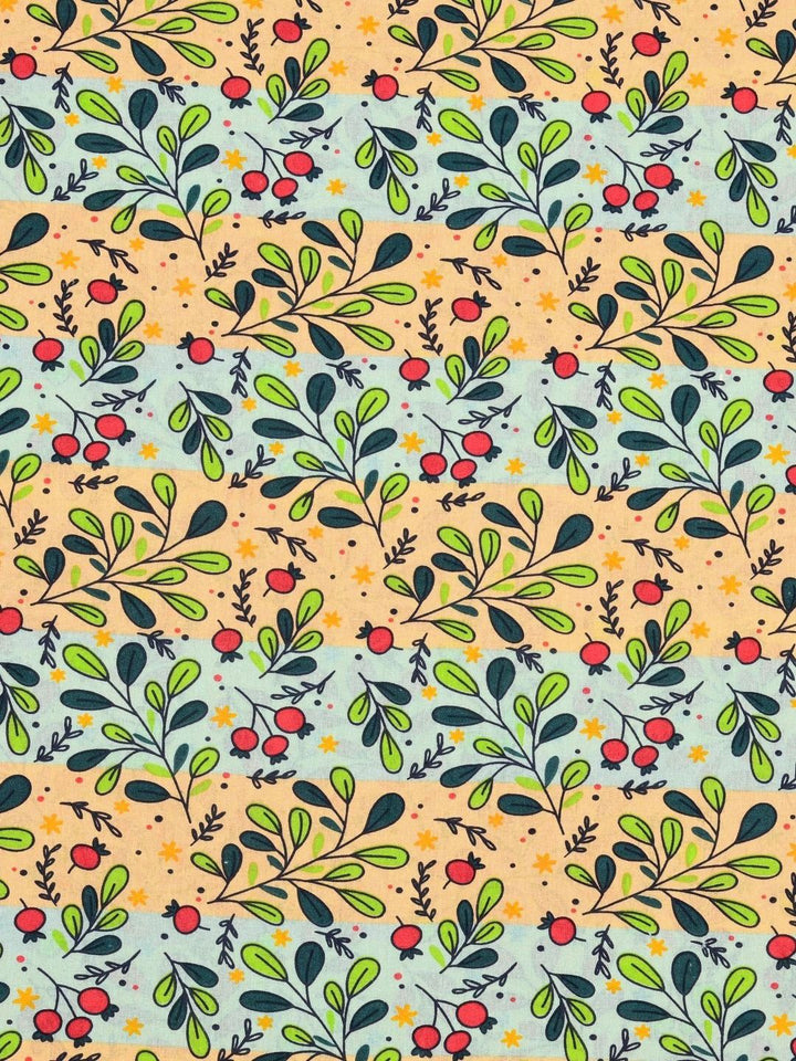 BOMBAY DYEING Dream Lover Green Floral 104 TC Cotton Queen Bedsheet Set-2.24 m X 2.54 m
