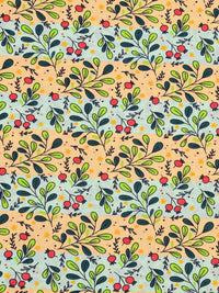 BOMBAY DYEING Dream Lover Green Floral 104 TC Cotton Queen Bedsheet Set-2.24 m X 2.54 m