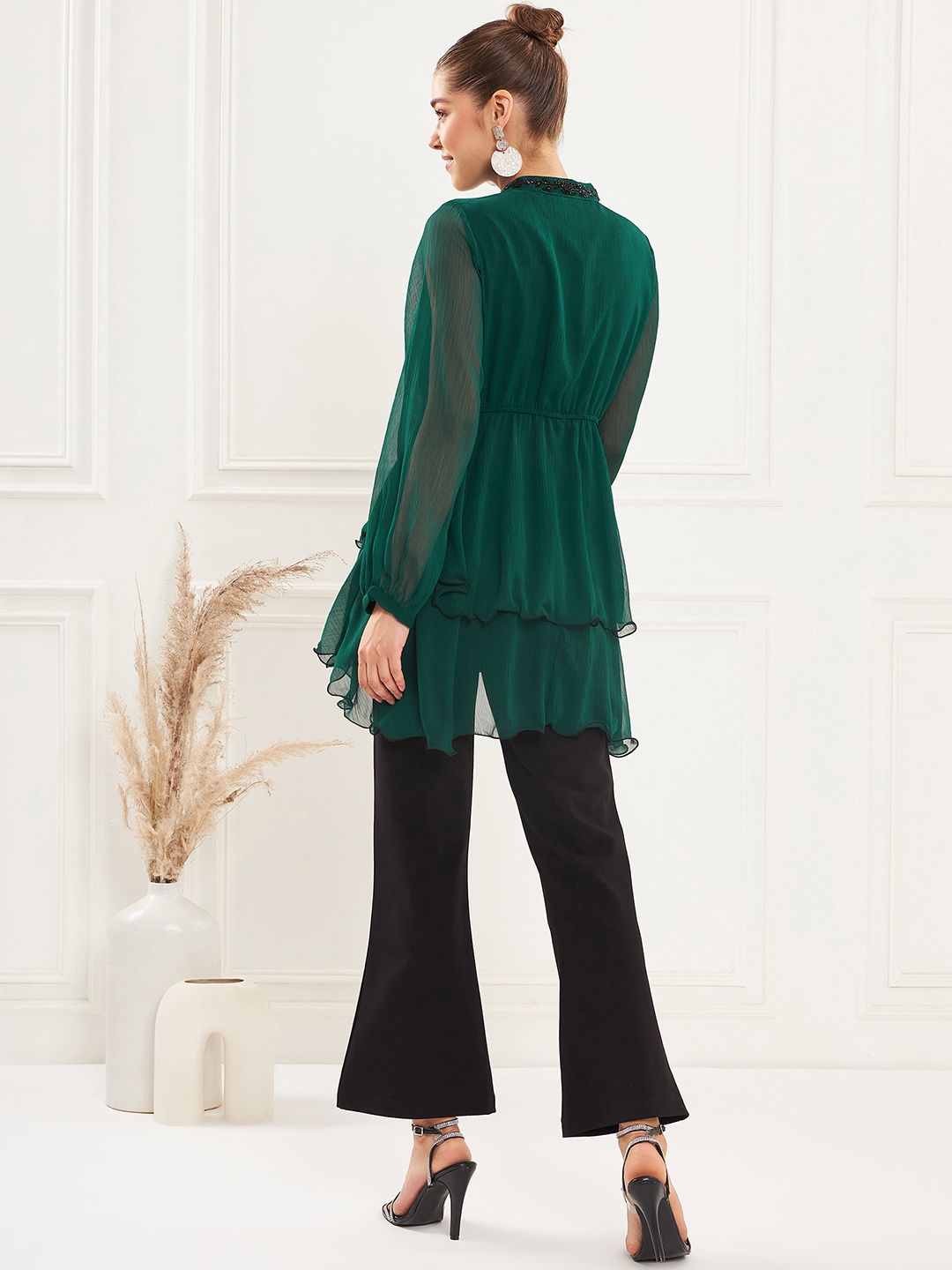 Antheaa Embellished Top & Trouser