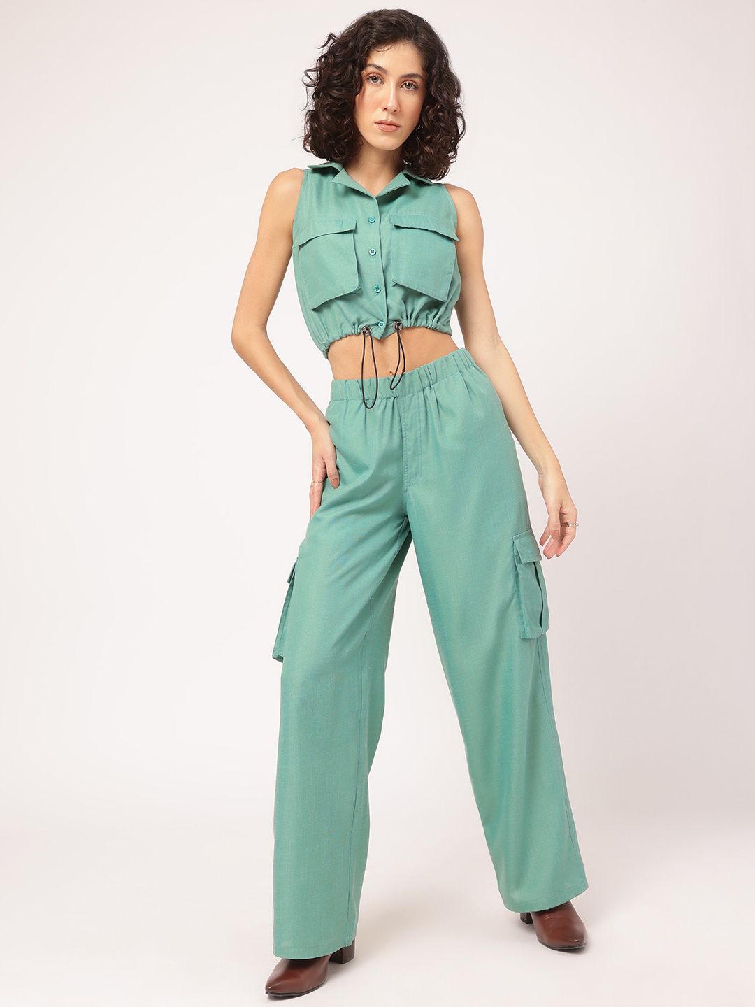 DressBerry Utility Chic Parachute Cargo Co-Ords