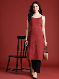 Anouk Women Bandhani Print Pure Cotton Kurta