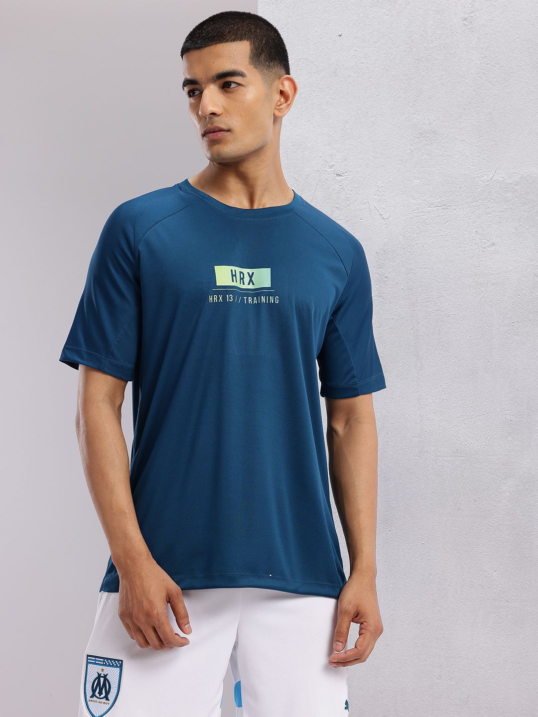 HRX by Hrithik Roshan Brand Logo Printed Rapid-Dry Training T-shirt