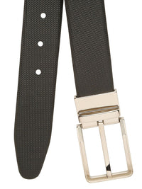 Teakwood Leathers Men Textured Leather Reversible Formal Belt