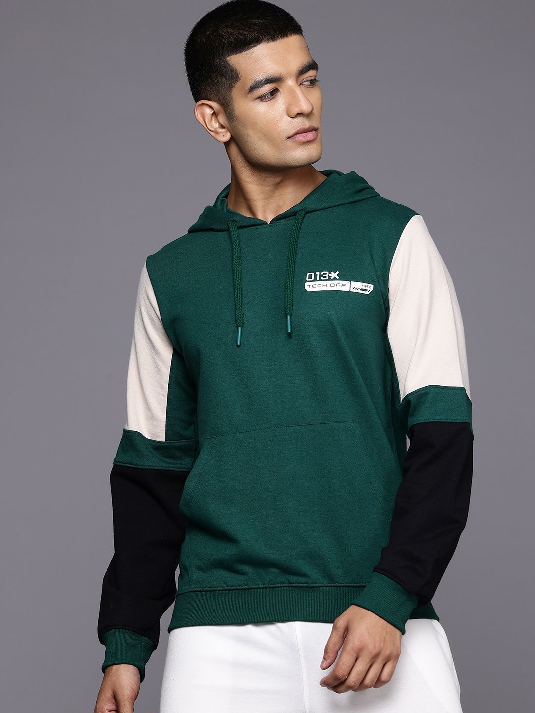 HRX by Hrithik Roshan Typography Print Hooded Sweatshirt