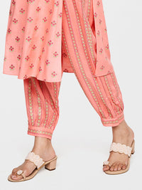 Global Desi Floral Printed Kurta with Dhoti Pant Set