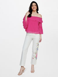 AND Off-Shoulder Bell Sleeve Top