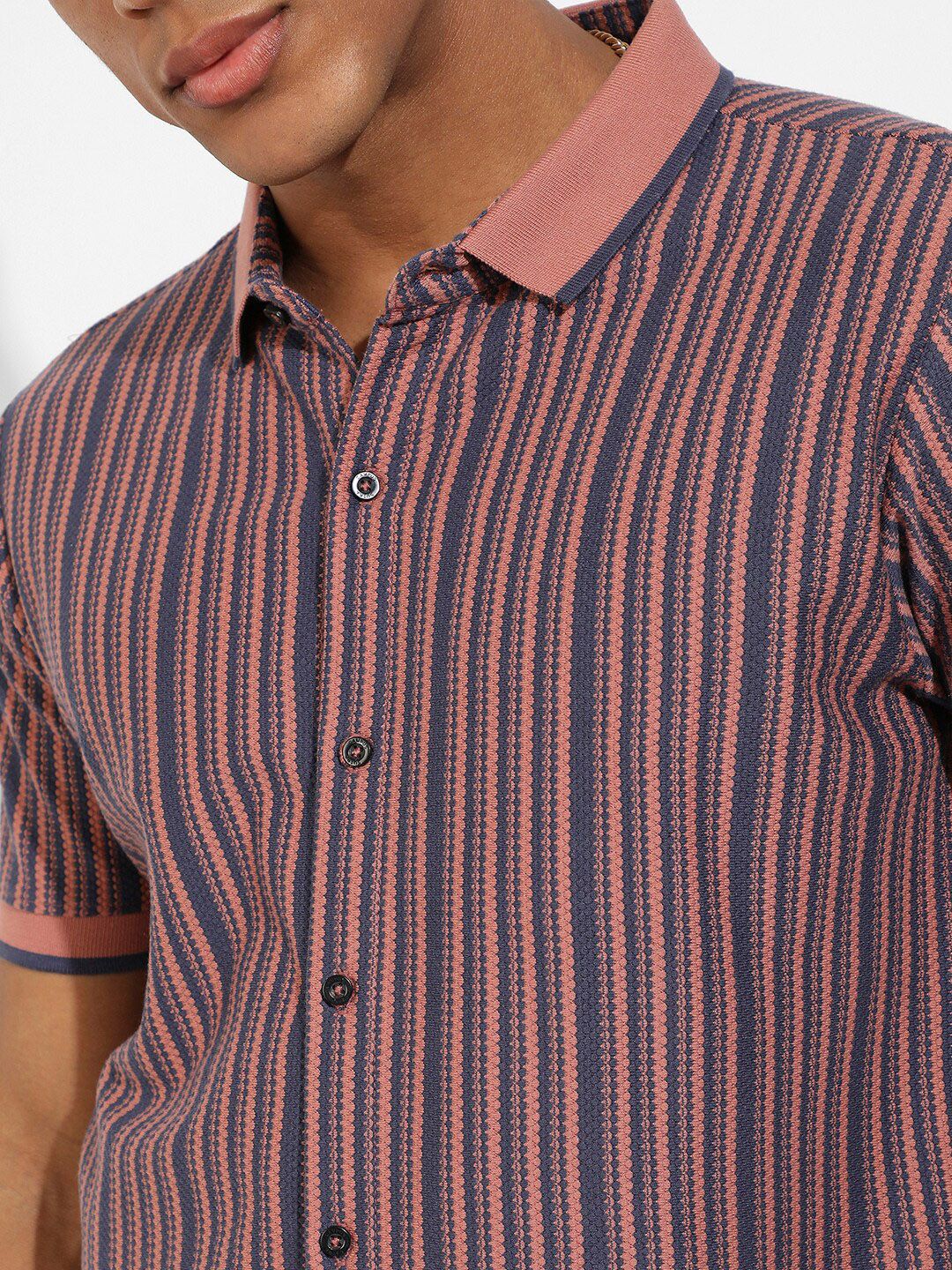 Campus Sutra Striped Classic Cotton Casual Shirt