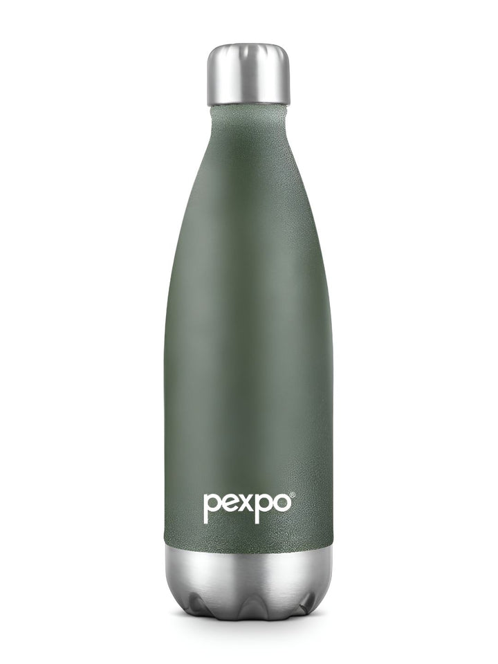 Pexpo ELECTRO ISI Certified Thermosteel 24 Hrs Hot & Cold Green Water Bottle- 500ml