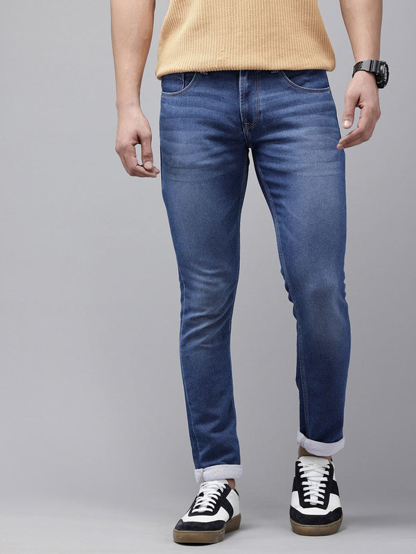 SPYKAR Men Skinny Slim Fit Low-Rise Heavy Fade Stretchable Jeans