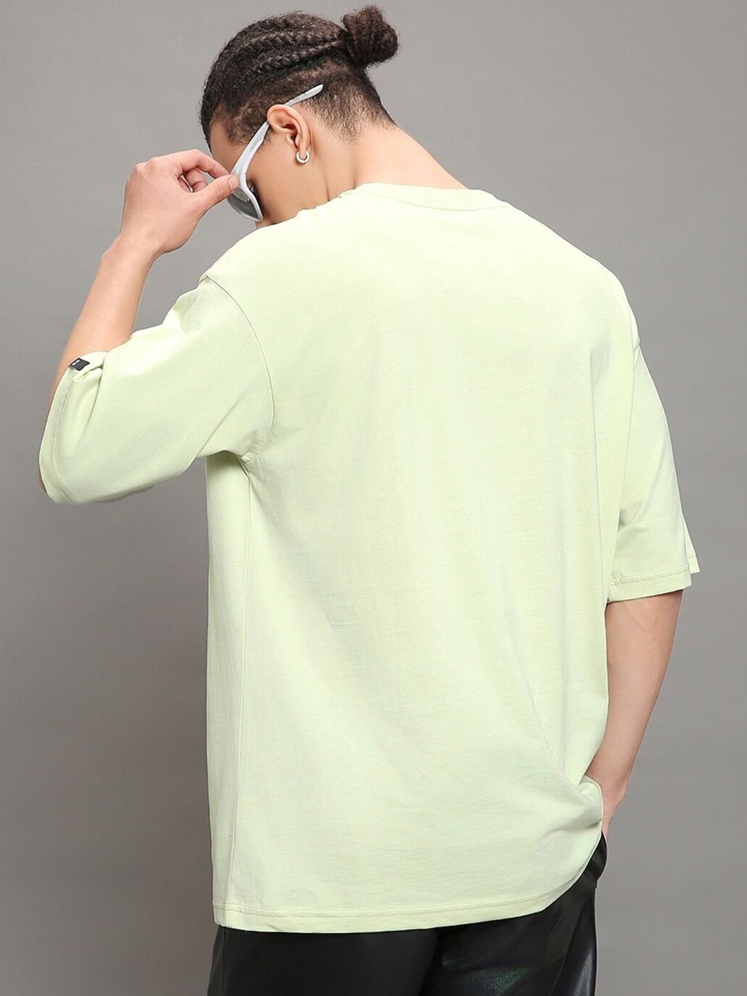 Bewakoof Drop-Shoulder Sleeves Oversized Cotton T-shirt
