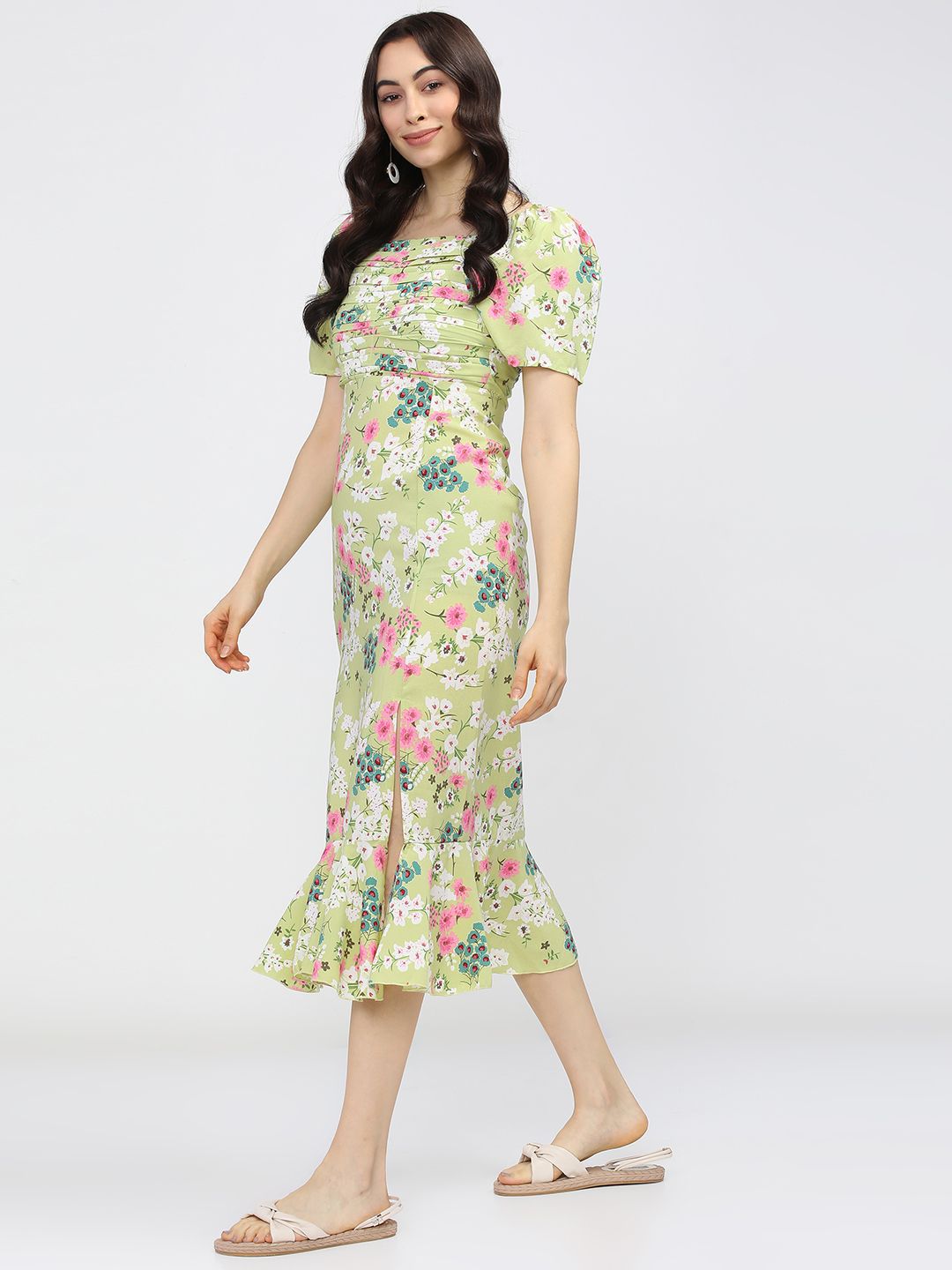 Tokyo Talkies Women Floral Print Fit & Flare Dress