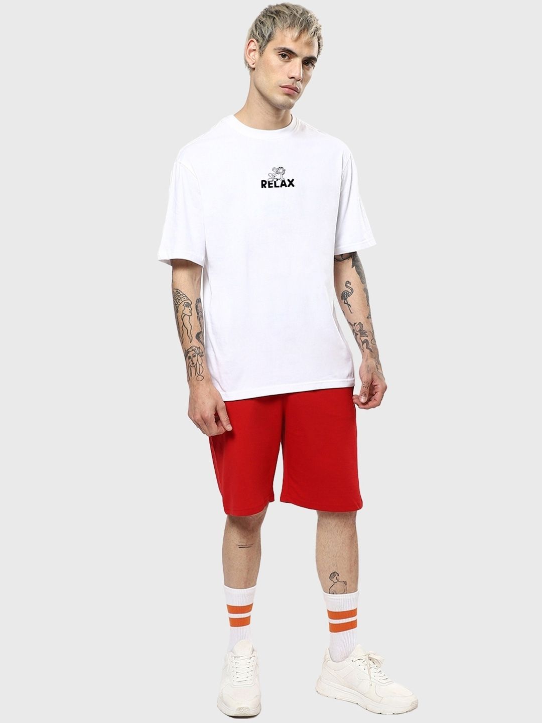 Bewakoof Men White Printed Round Neck Pure Cotton T-shirt