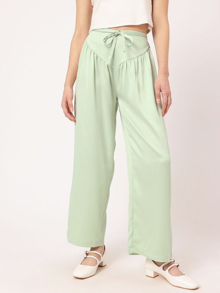 DressBerry Women Tender Touch Textured Trousers