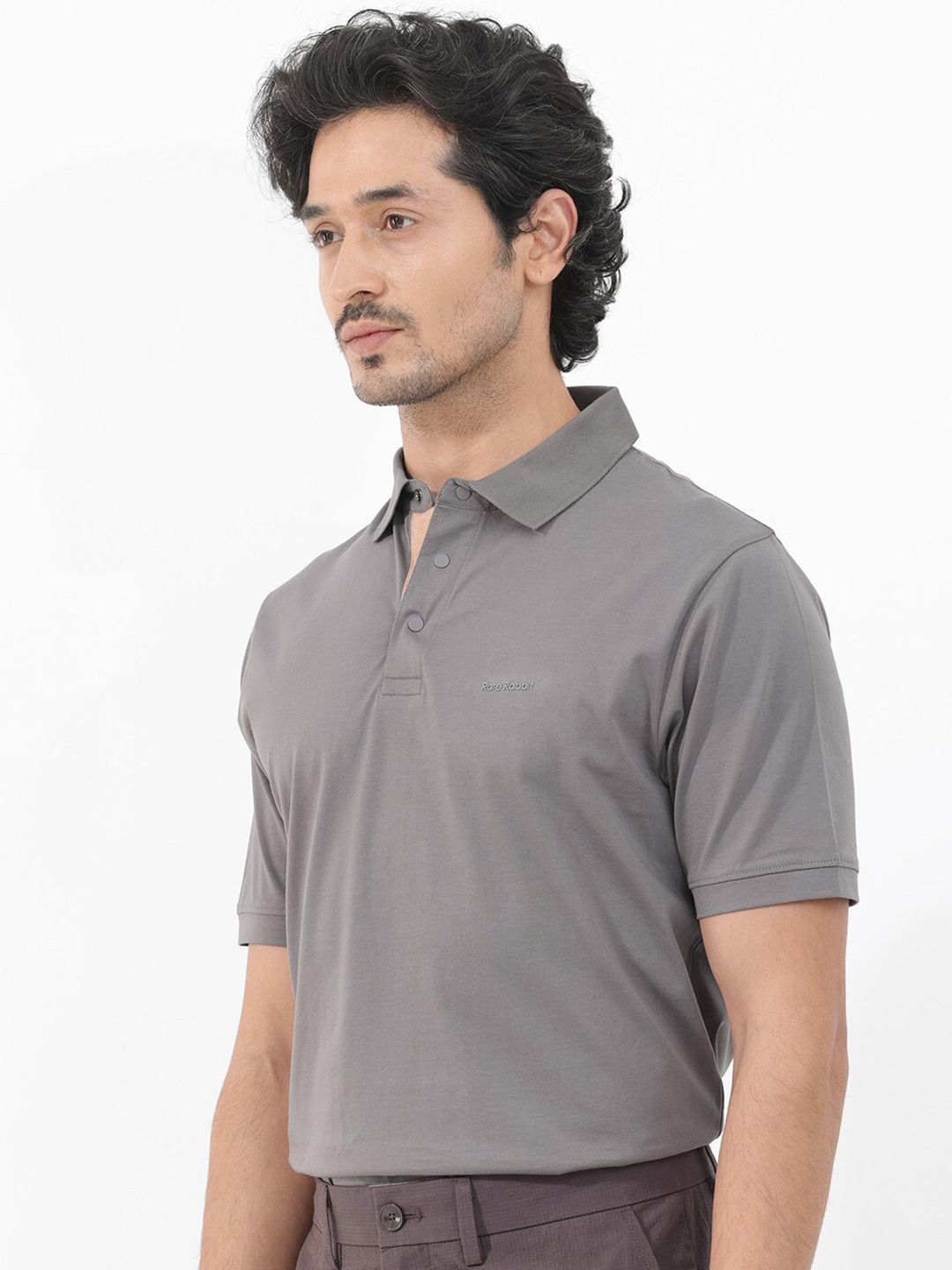RARE RABBIT Men Keneth Regular Fit Polo Collars T-Shirt