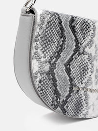 Lino Perros Snake Skin Textured Structured Shoulder Bag