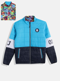 Monte Carlo Boys Camouflage Print & Colourblocked Reversible Padded Jacket