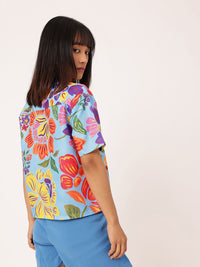 DressBerry Trendy Elegance Printed Boxy Casual Shirt