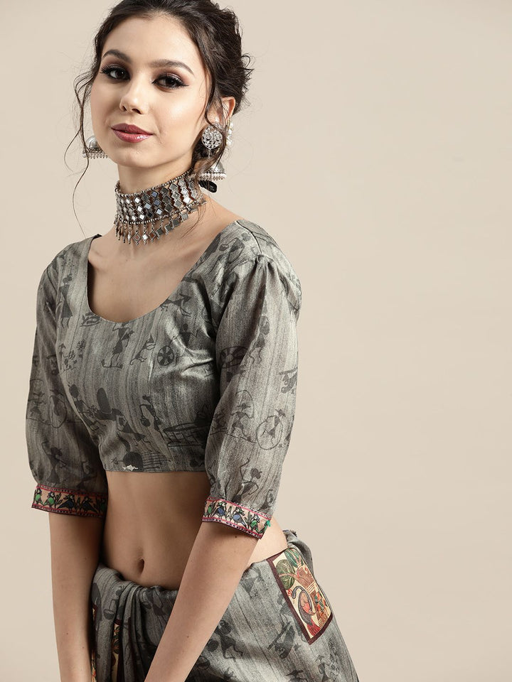 Saree mall Ethnic Motifs Saree with Printed border
